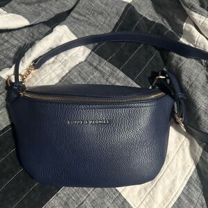Poppy & Peonies Navy Sidekick Crossbody Bag